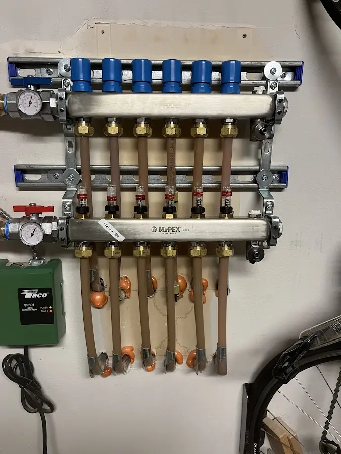 Plumber performing Gas Leak Detection at a residential property in Suwanee